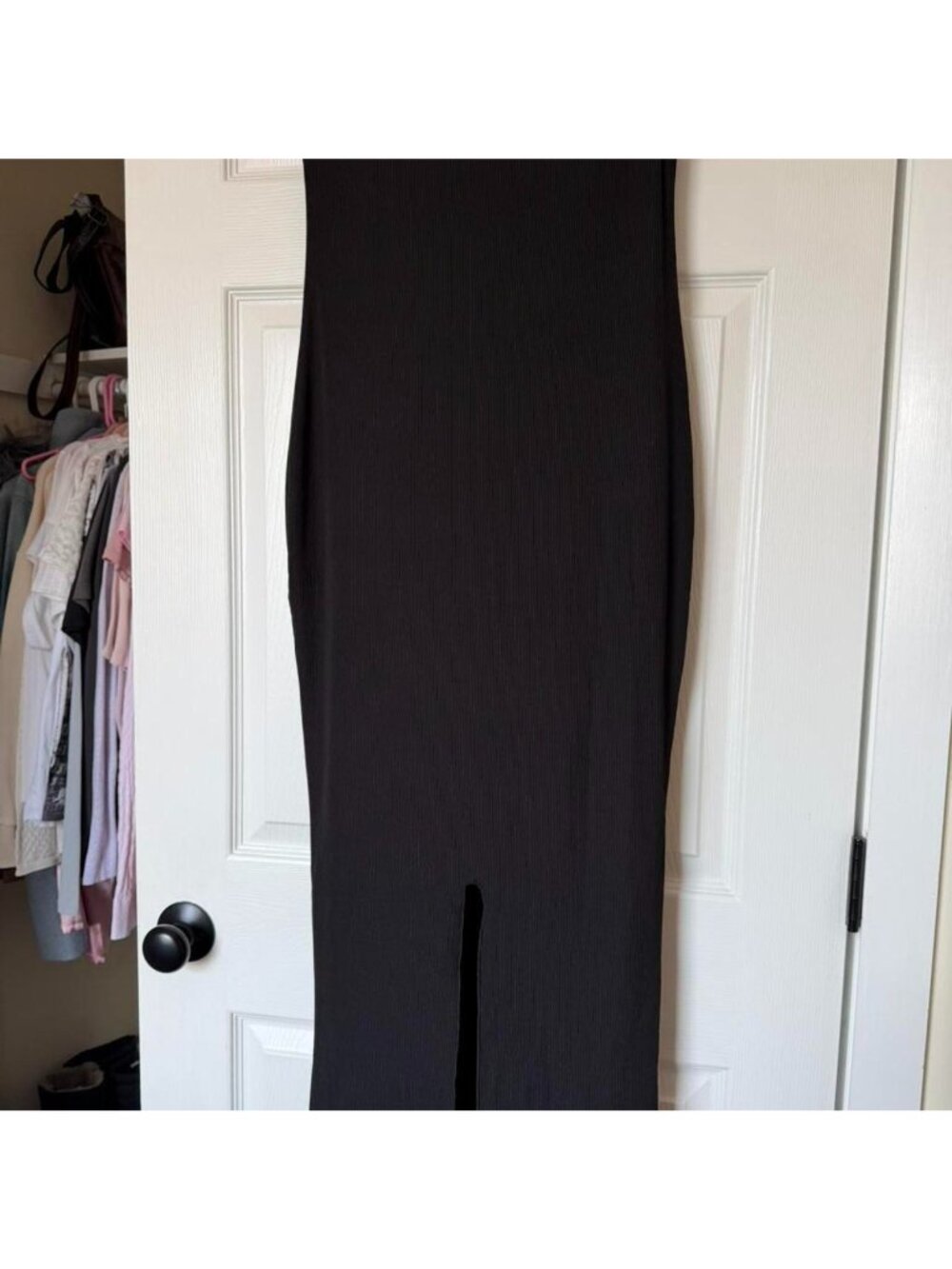 Black Strapless Tube Top Style Maxi Dress - Picture 3 of 6